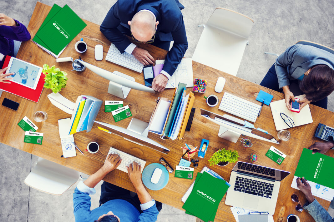 Group of Multiethnic Busy People Working in an Office